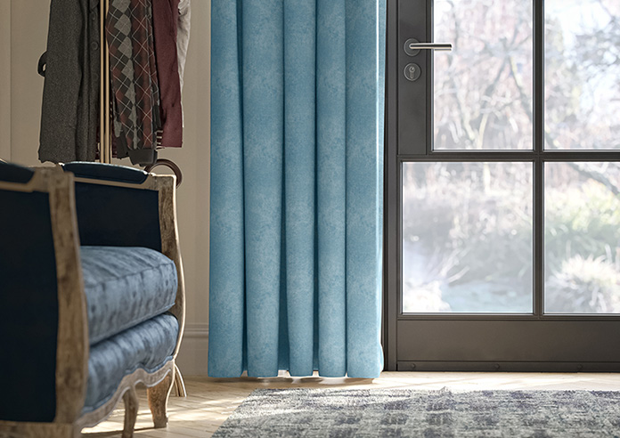 Florence Faux Suede, Cloud Blue - Made to Measure Curtains - Image 5